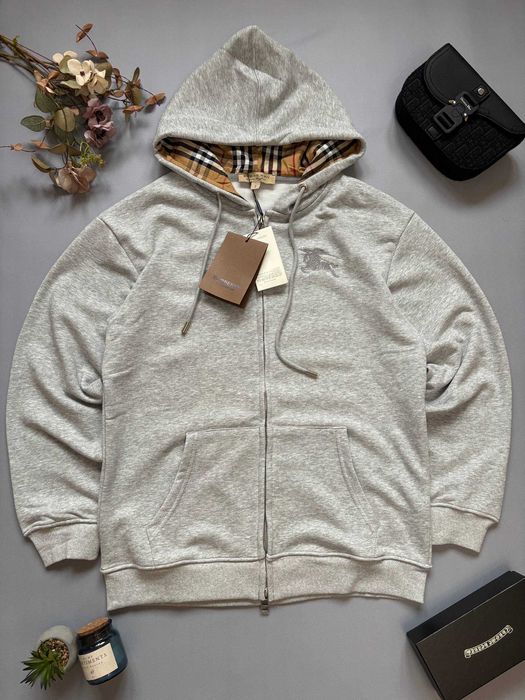 Кофта Zip Hoodie Burberry / зіпка барбері XS-XL худі чорна сіра: 1