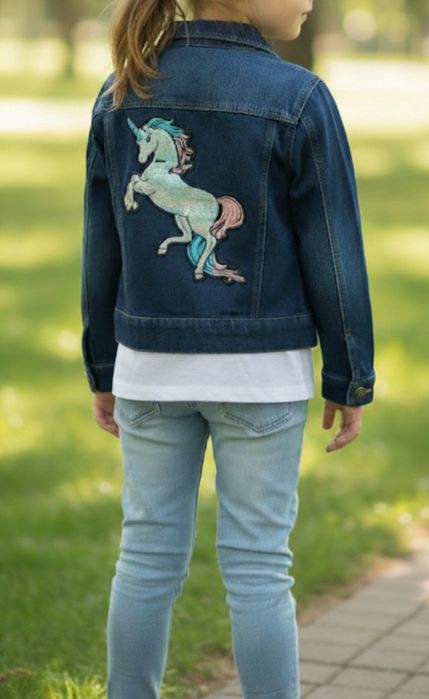 Джинсова куртка на дівчинку 7-8 років Cat in the hood