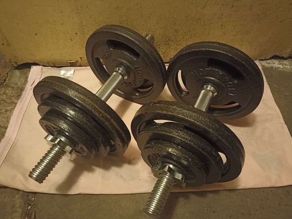 Hantle Hop Sport 2x20 kg z ławeczką