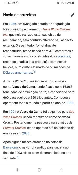 Paquete Infante Dom Henrique (Ementa)