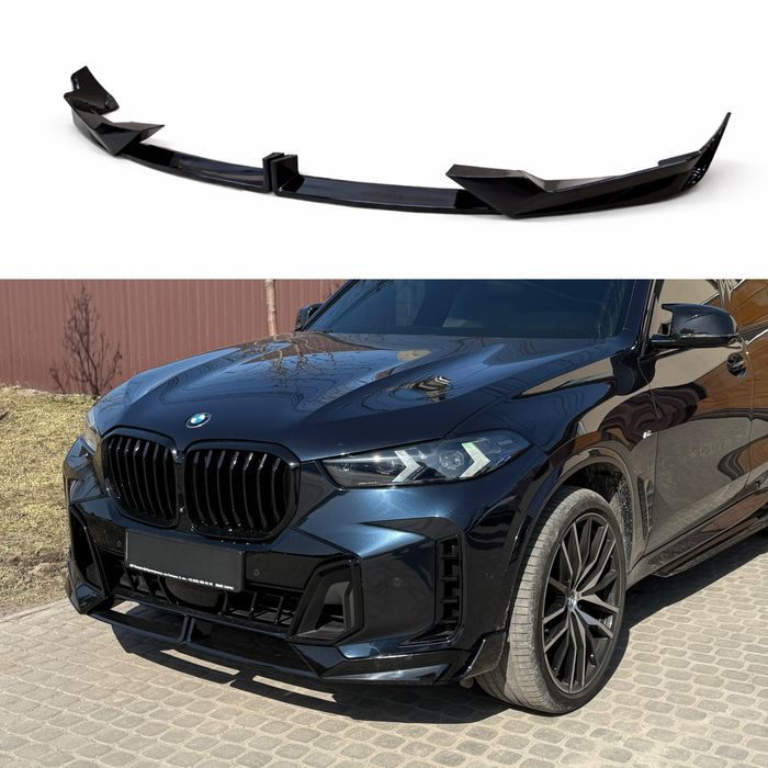 Юбка переднього бампера Paradigma для BMW X5 G05 LCI 2022+ ABS, чорна