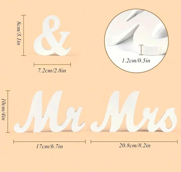 Napis Mr&Mrs ślub