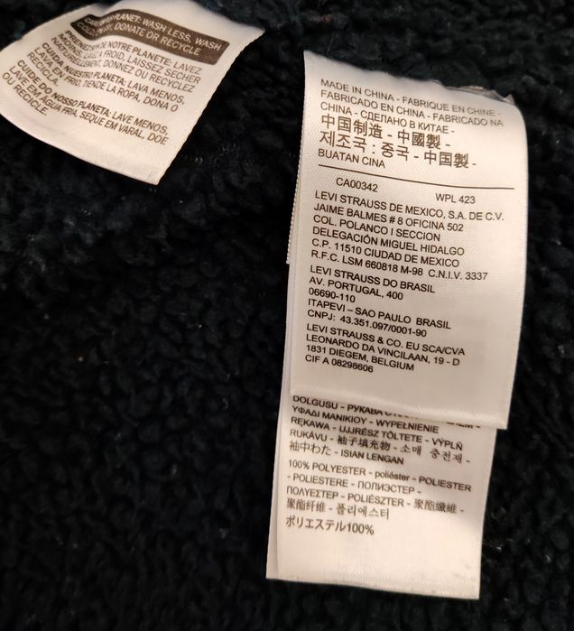 Levi's Sherpa męska kurtka jeansowa ocieplana w rozmiarze M