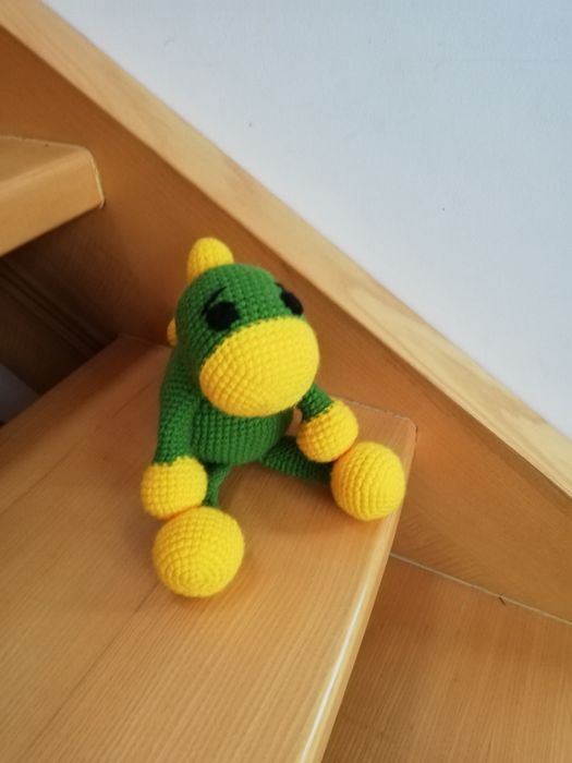 dino dinozaur maskotka przytulanka na Szydełku