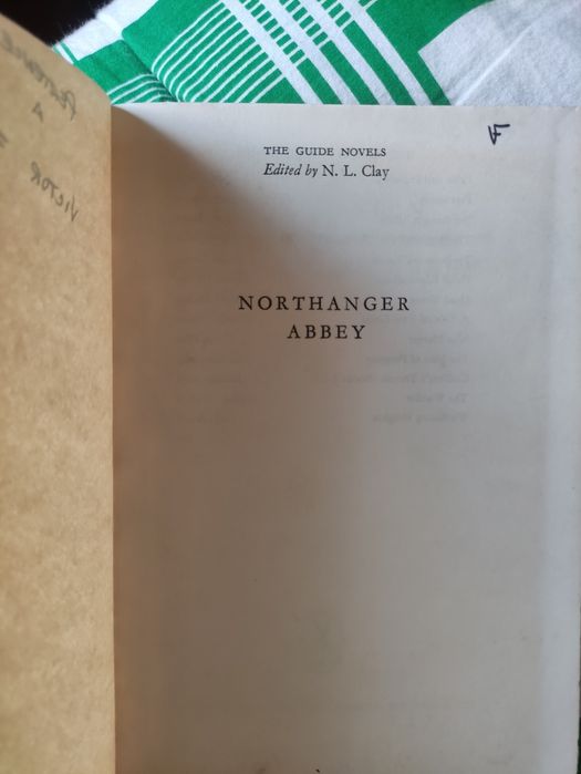 Livro de Jane Austen em inglês "Northanger Abbey"