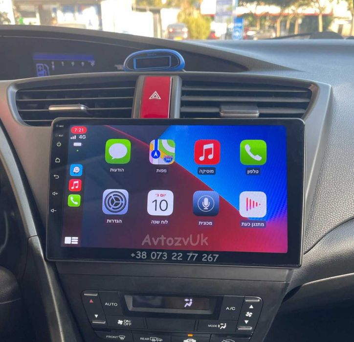 Магнітола Honda CIVIC 5D GPS USB Tesla Хонда Сівік CarPlay Андроїд 16