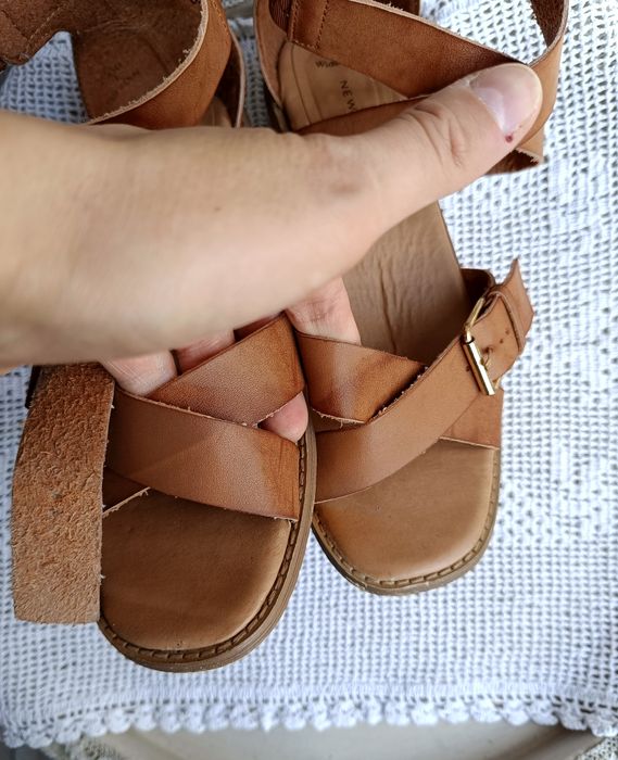 New LOOK 39 (25,5cm )rzymianki block heel sandals boho casual sandały