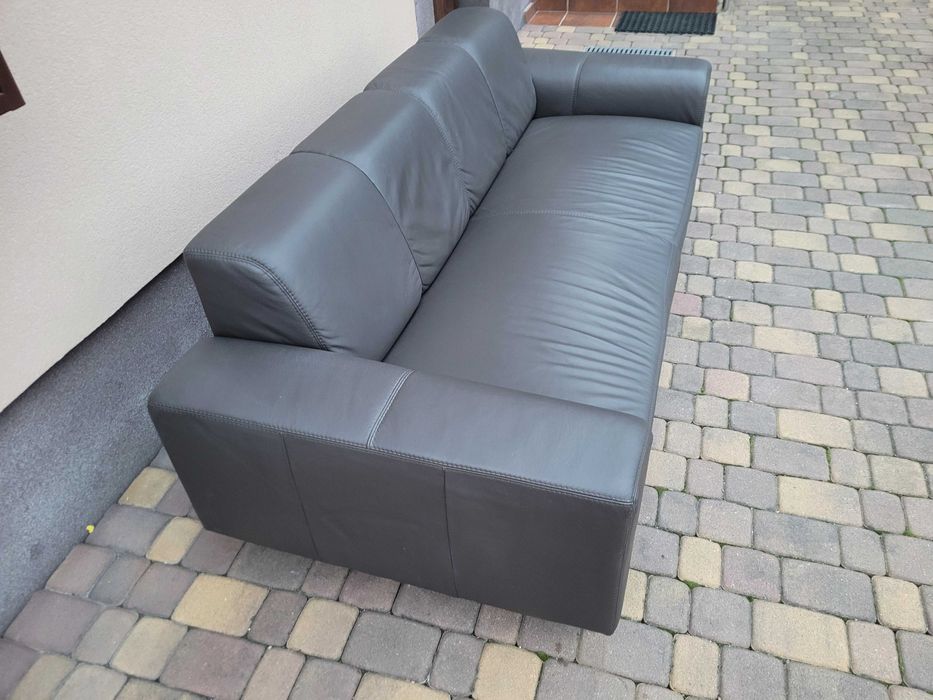 Sofa Trzyosobowa Ze Skóry Naturalnej  Nowoczesny Design