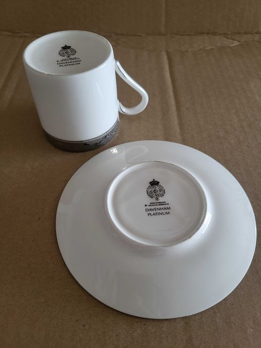 Chávena Café + Pires - Davenham Platinum | Royal Worcester