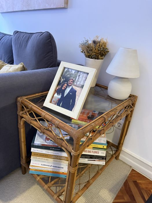 Mesa de apoio bambu 55x43x60cm