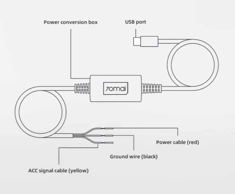 Кабель режиму паркування 70Mai Hardware Kit Midrive UP03