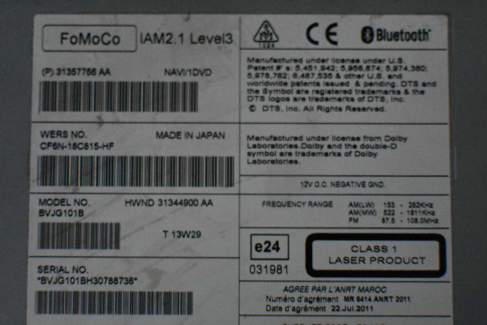 Radio nawigacja navi DVD bluetooth Jaguar Range Rover CF6N-18C815-HF
