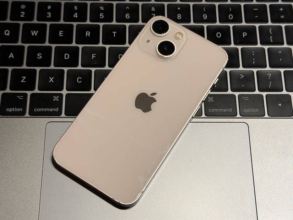 iPhone 13 Mini 256gb, 100% baterii, bdb stan, rozowo/bialy.