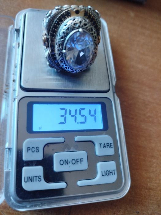 Огромныйсеребряный мужской перстень