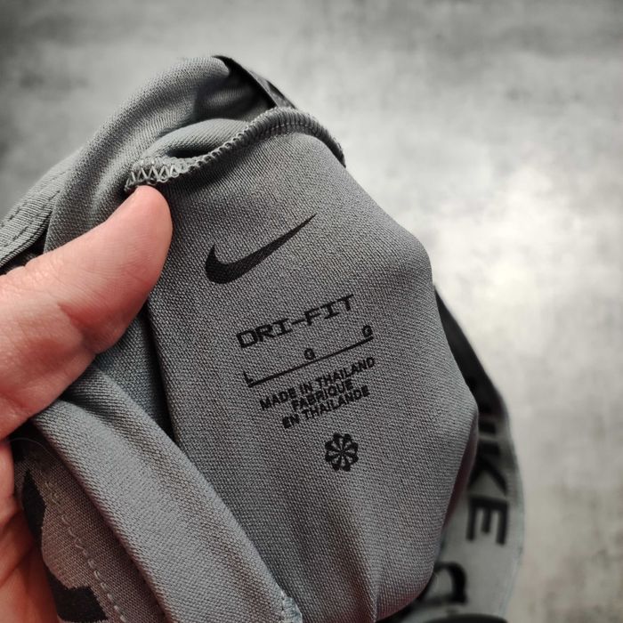 MĘSKIE Dresy Sportowe Spodnie Joggery Dri-Fit Nike Szare Logoo Active
