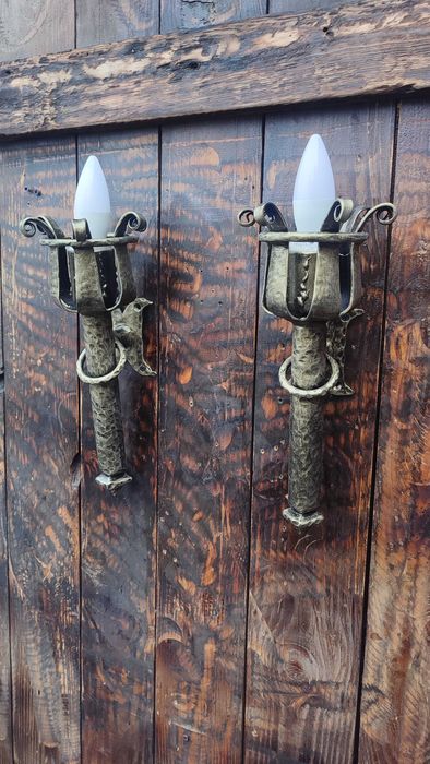 Середньовічний факел.  Настінний декор. Подарунок на річницю.