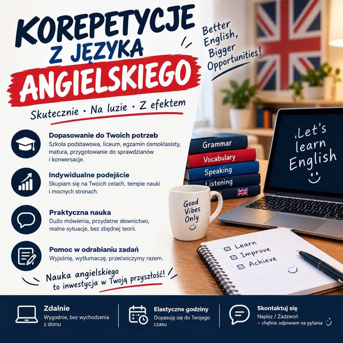 Korepetycje z języka angielskiego – egzamin ósmoklasisty i matura