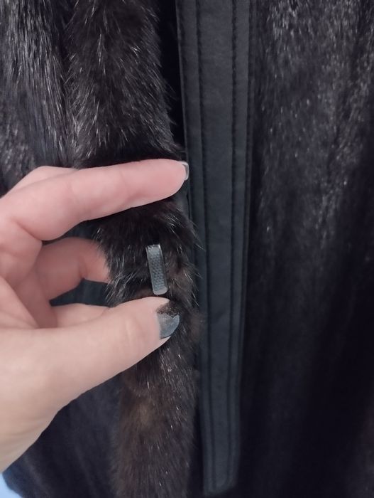 Futro z Norek brązowe