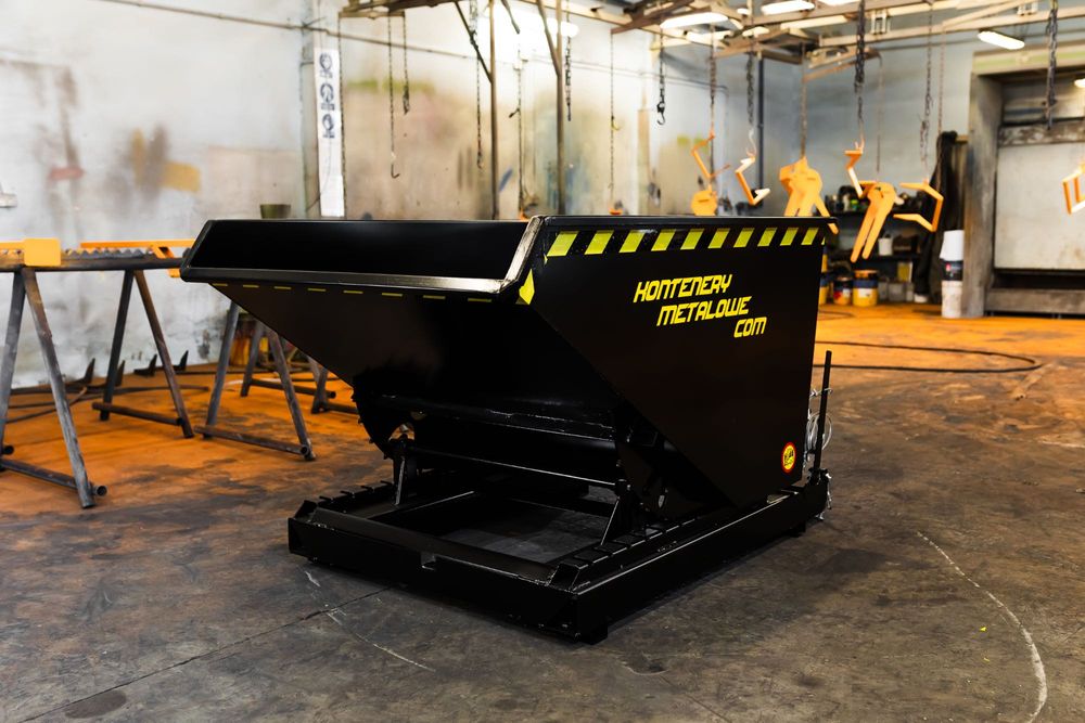 Kontener samowyładowczy 900L / Pojemnik metalowy / Kontener do wózka