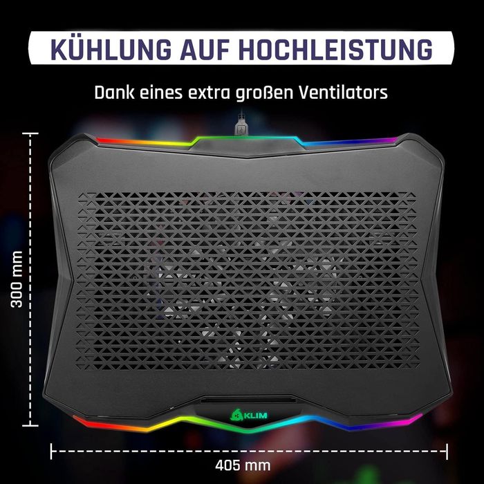 Podkładka chłodząca do laptopa Klim RGB 11–17 cali