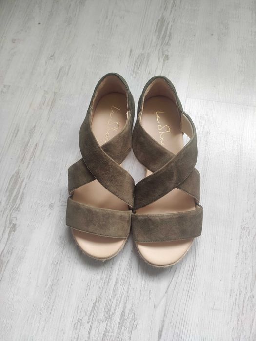 Skórzane espadryle rozmiar 40