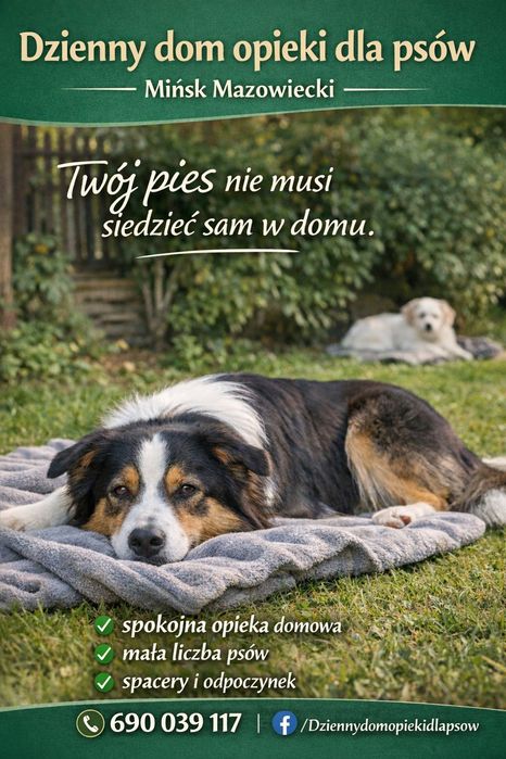 Opieka dzienna dla psa – spokojna domowa | Mińsk Mazowiecki