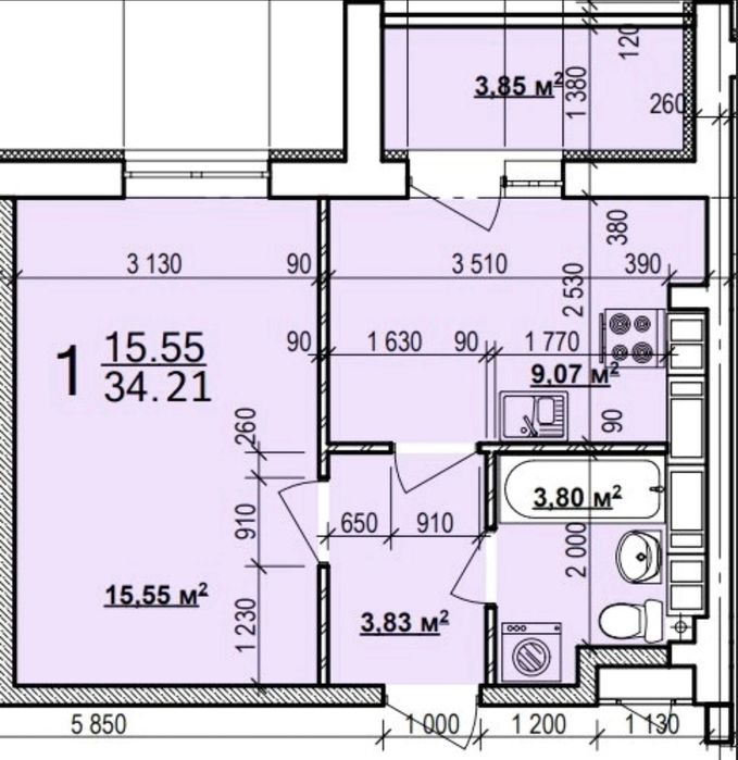 Прлдам 1 ком квартиру в заселённом доме новострой ЖК "Мира-3".L