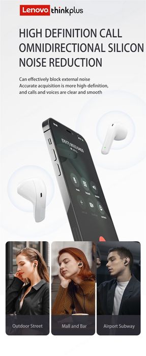 бездротові блютуз навушники Lenovo ThinkPlus X16
