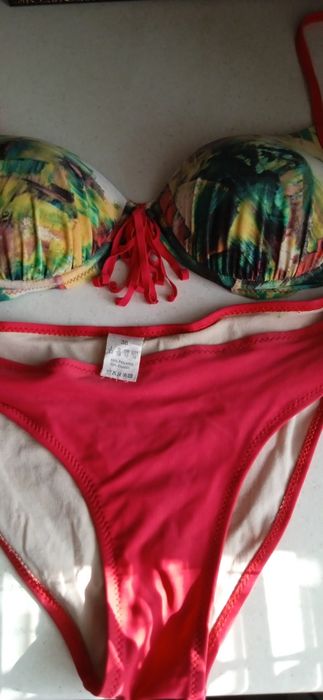 Купальник турецкий белый с черным