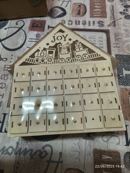 Calendário advento Natal com luz