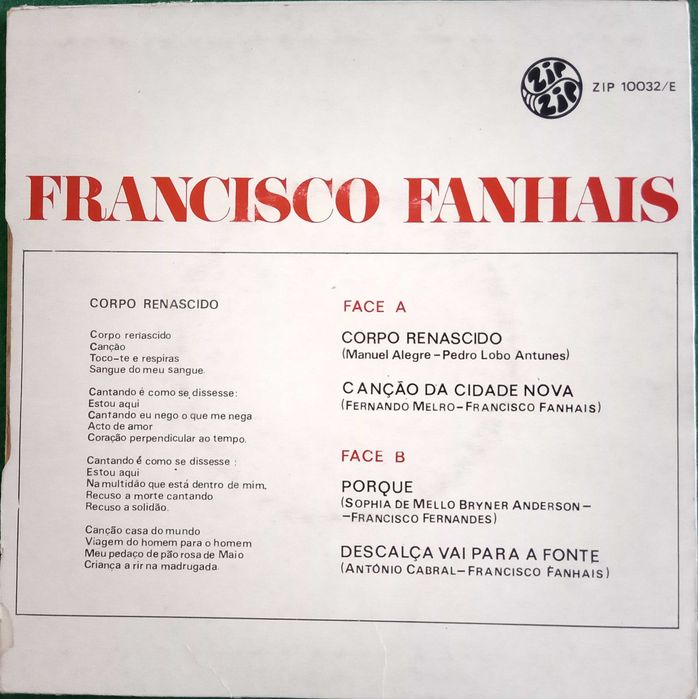 Francisco Fanhais	- - - - -	Corpo Renascido	- - - - -	EP