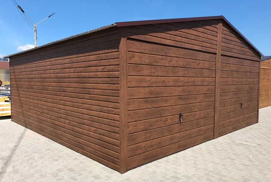 Garaż blaszany drewnopodobny 3x6 Różne wymiary 4x6 6x5 7x6 Producent