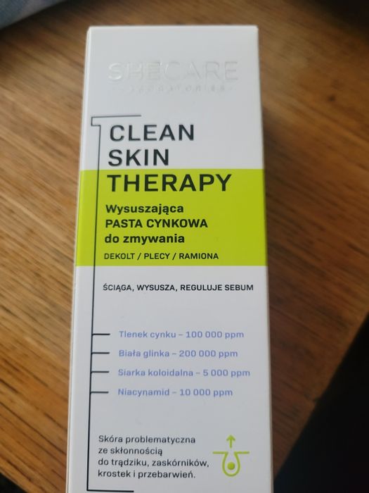 Shecare clean skin therapy pasta cynkowa