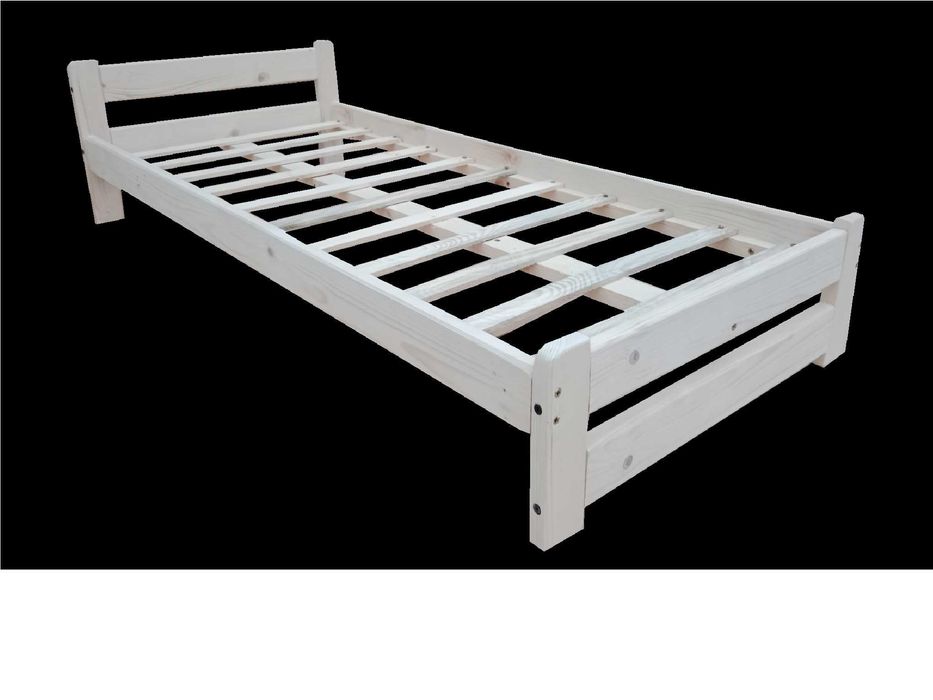 WZMACNIANE 150 kg  Łóżko sosnowe drewniane 90x200