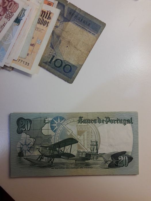 Nota 20 escudos Gago Coutinho 1978