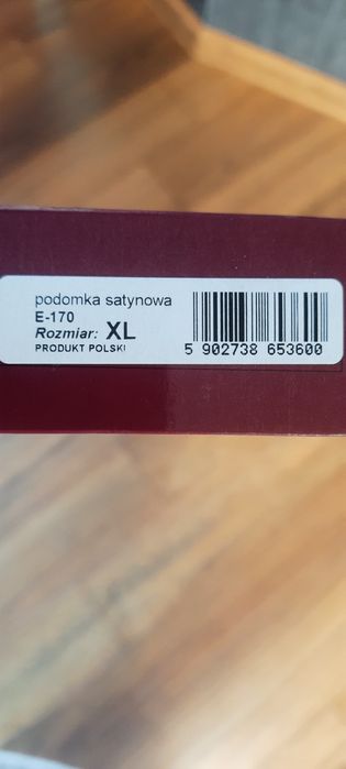 Podomka damska satynowa bordowa Emili, r.XL NOWA