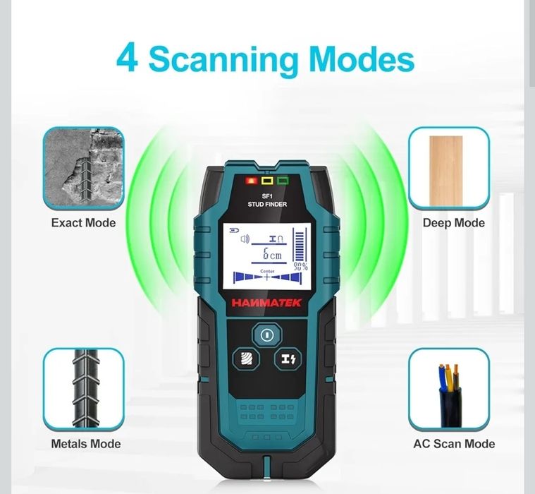HANMATEK Detektor kołków SF1 4 w 1, elektroniczny czujnik kołków