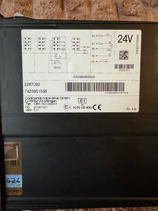 Тахограф,  датчик швидкості ДАФ євро6