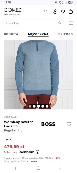 Sweter meski Hugo boss L