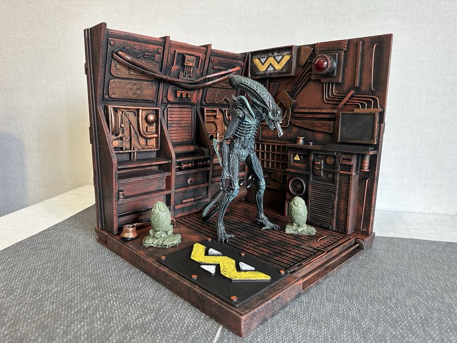 Чужой Ксеноморф диорама разборная с подсветкой