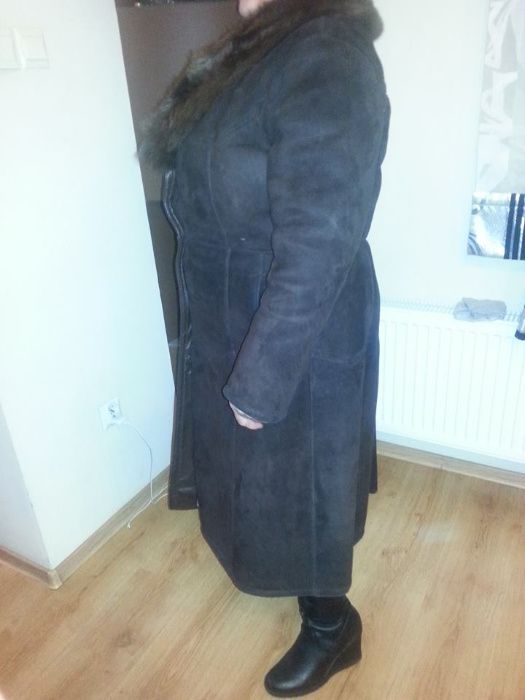 kożuch z naturalnym lisem