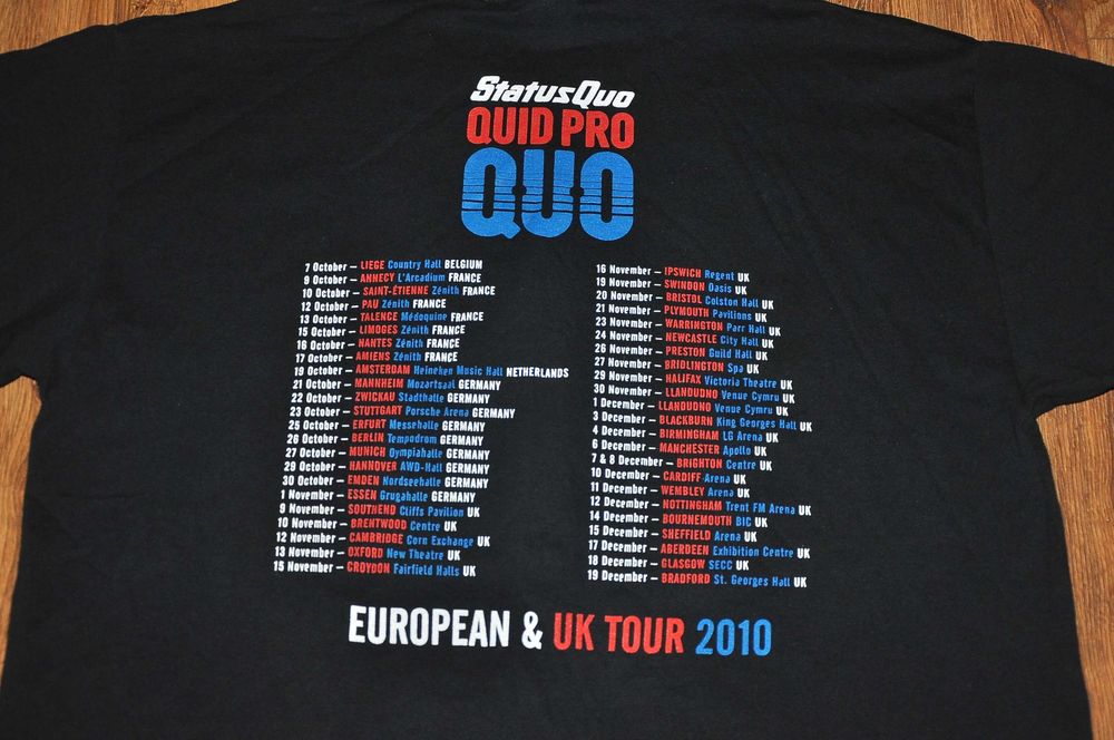 STATUS QUO - European & UK Tour 2010 - koszulka rozm.XL