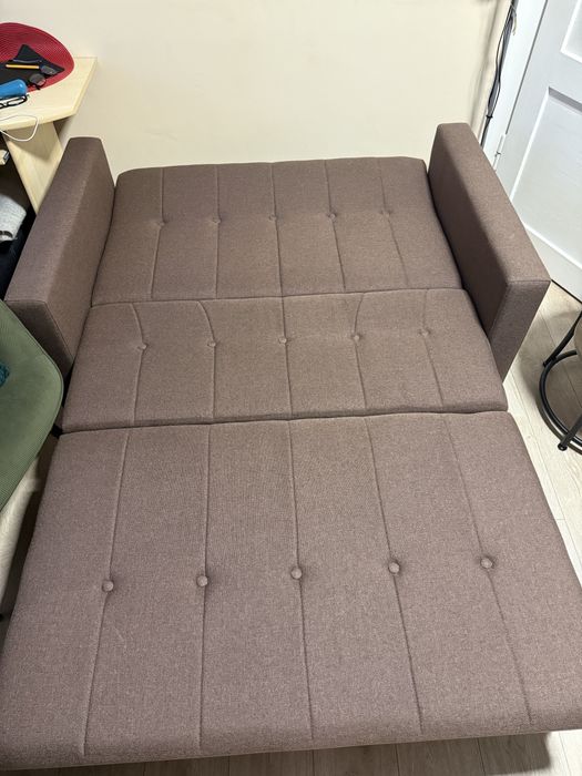 Sofa rozkładana - brązowa
