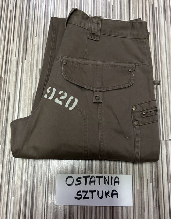 Spodnie męskie jeans M pas 79 cm Scott bojówki nowe brązowe