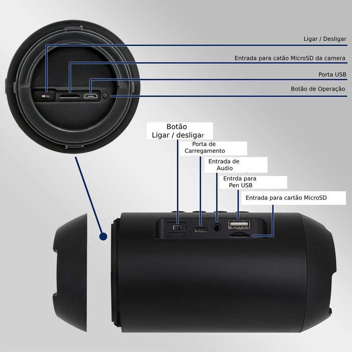 Spy Camera Hidden Inside Bluetooth Speaker Column 128GB64283852730369121