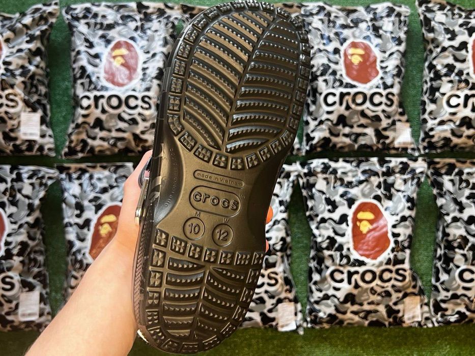 ‼️ Акція ‼️ Crocs Bape бейп крокси | тапки крокс на лето бейп