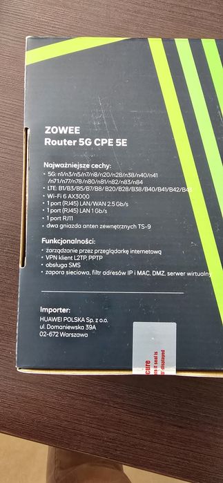 ZOWEE Router 5G CPE 5E