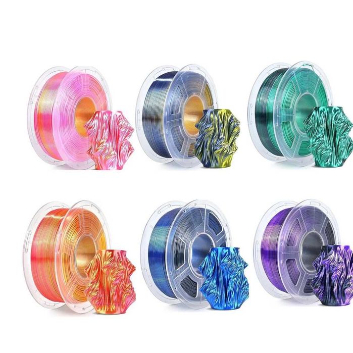 Пластик, філамент SUNLU Silk PLA Plus двокольорова шовкова нитка