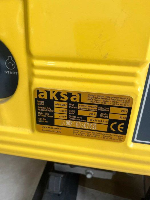 Генератор 4,5кВТ, бензиновий AKSA AAP 5500Е