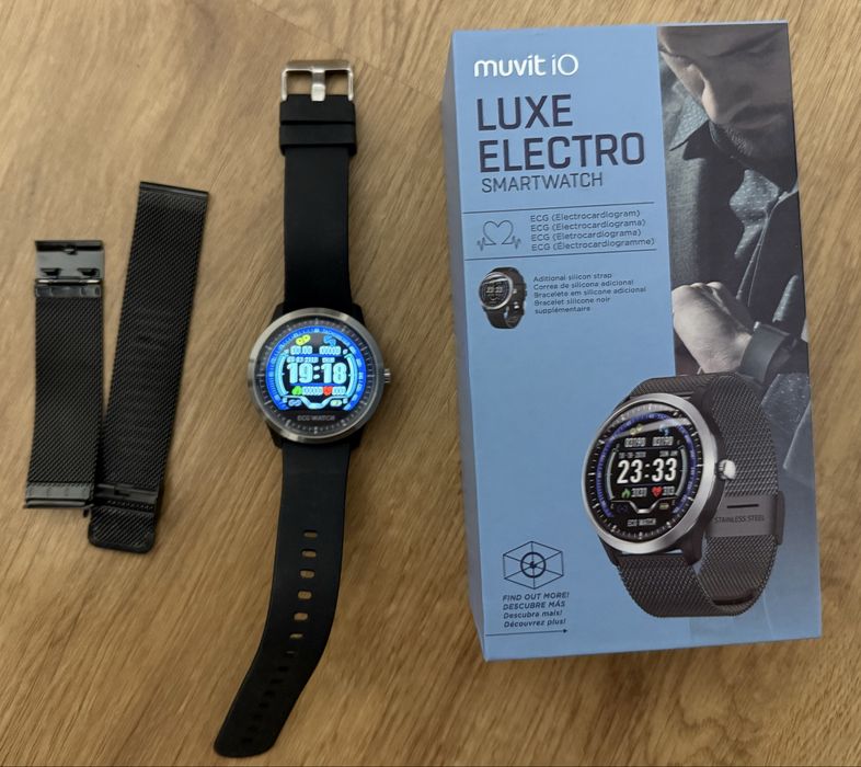 Muvit iO Smartwatch Luxe Electro - EGC, tensão arterial